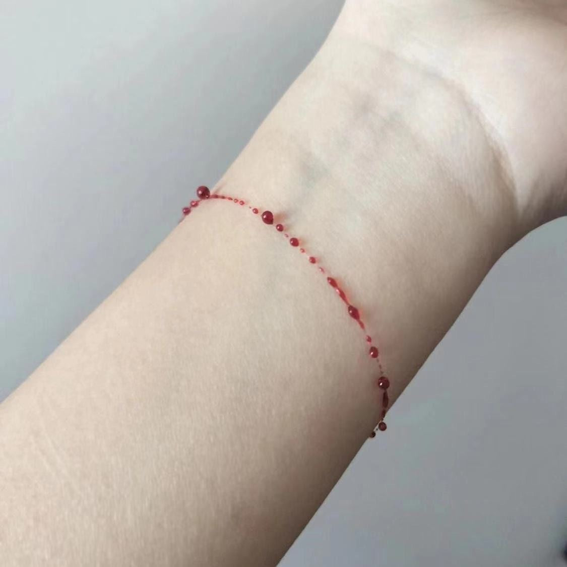 Wholesale Stainless Steel Cross Blood Drop Bracelet Necklace